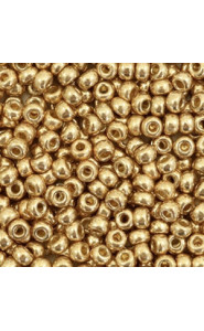 Miyuki rocailles Perlen 8/0 - Duracoat galvanized champagne gold 8-4204